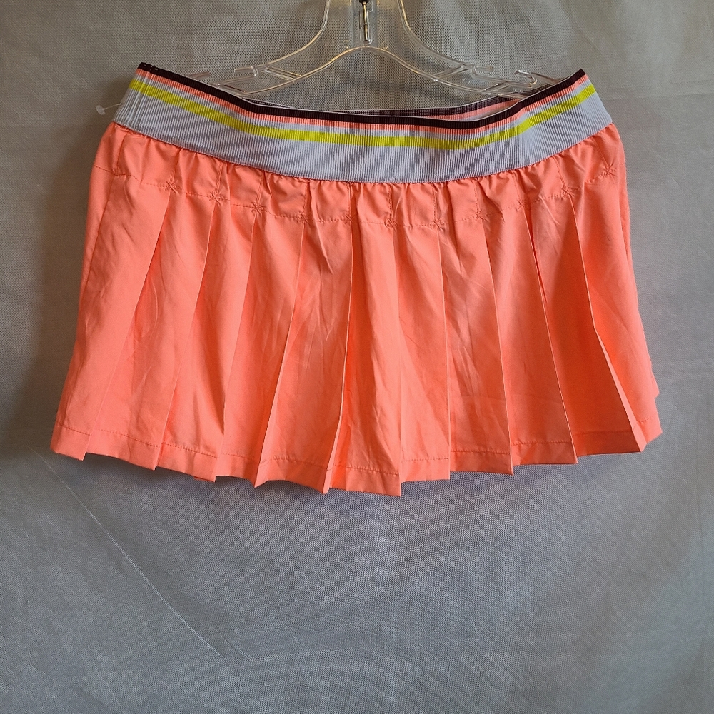 FP Movement by Free People Women's Face Off Pleated Tennis Skort in Orange Sz L - Picture 2 of 5